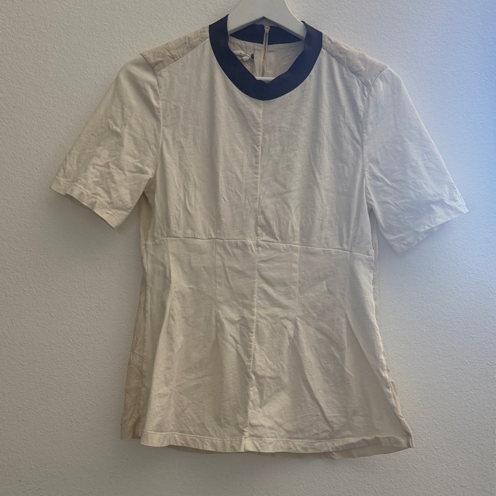 Marni Cream Top with brown Neck Trim